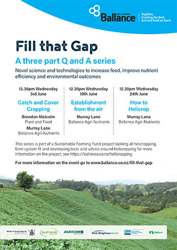 Fill that gap - helicropping event flyer