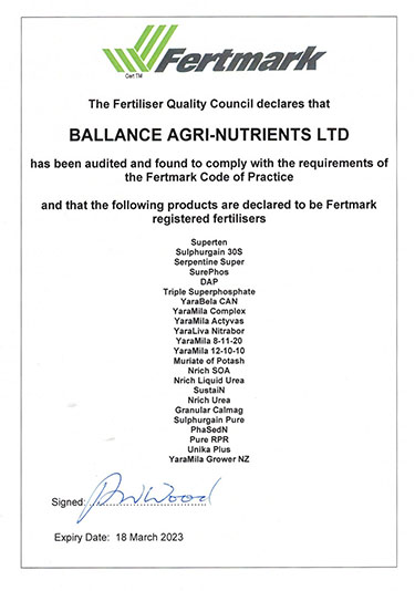 Fertmark certification 2021